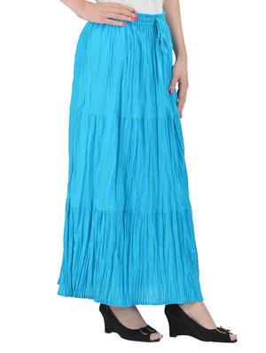 light blue cotton maxi skirt - 14742134 - Standard Image - 2