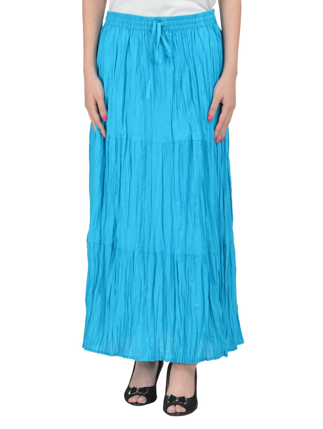 light blue cotton maxi skirt - 14742134 - Zoom Image - 1