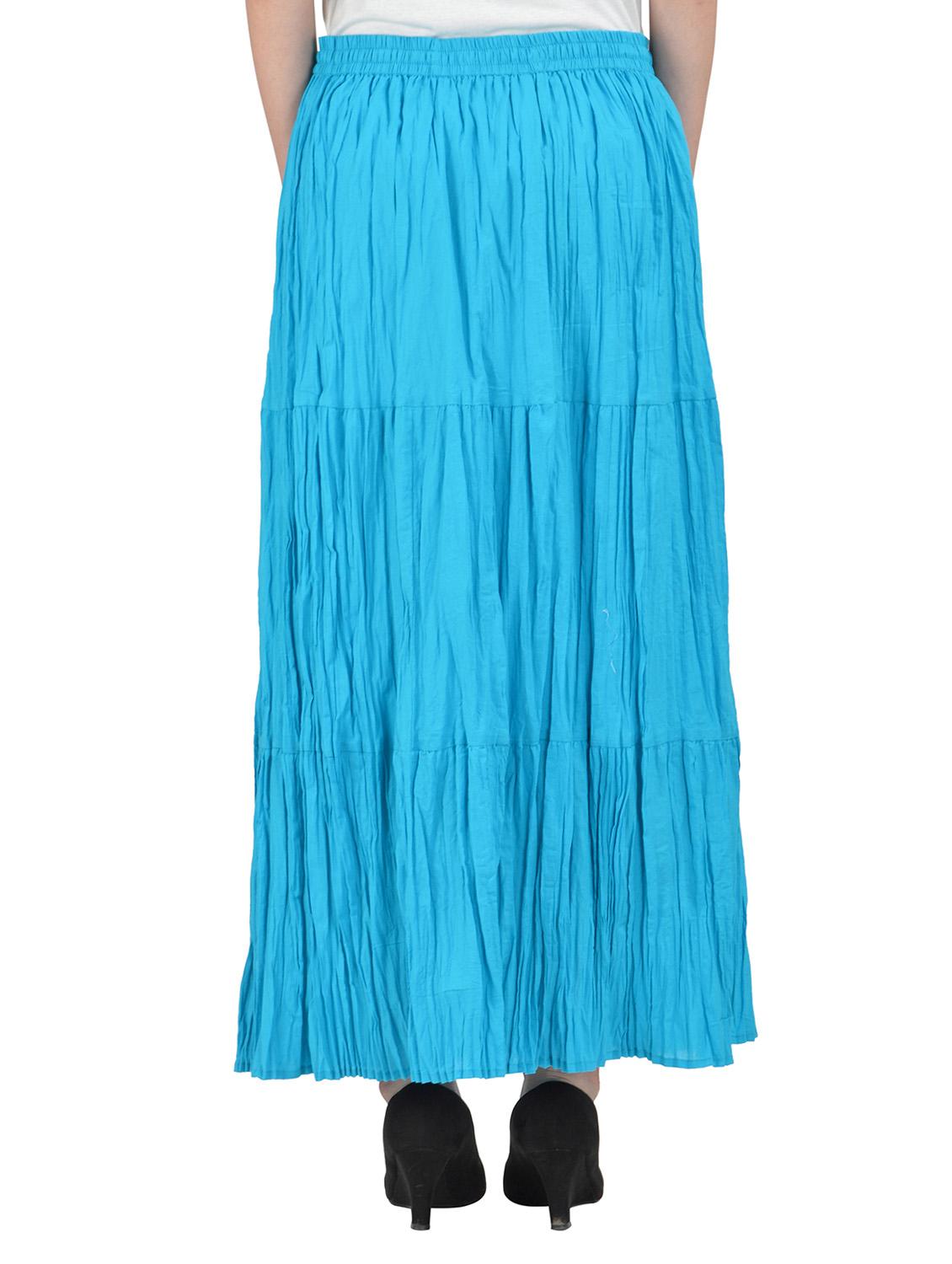 light blue cotton maxi skirt - 14742134 - Zoom Image - 3