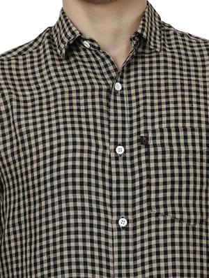 black linen casual shirt - 14743249 - Standard Image - 4