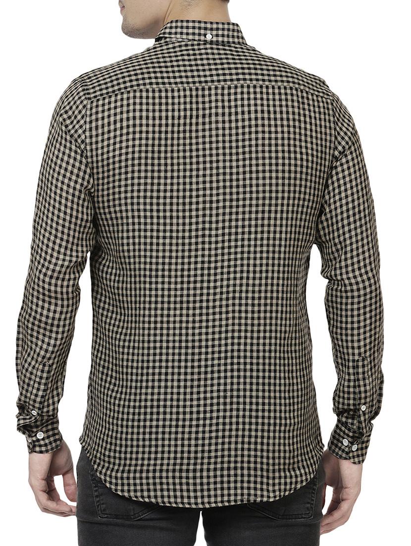 black linen casual shirt - 14743249 - Zoom Image - 3