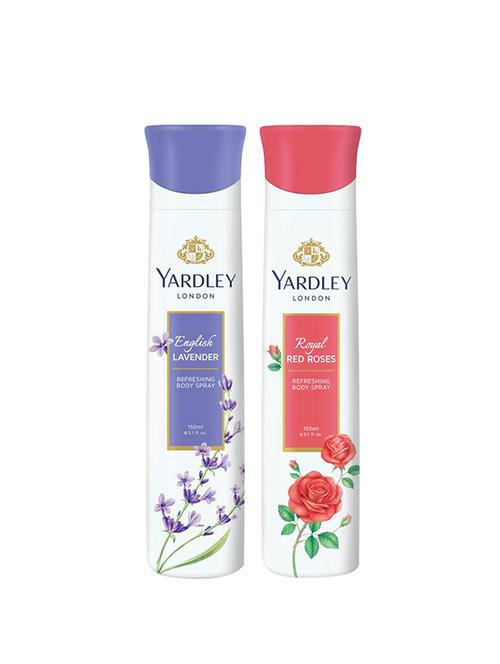 yardley red roses, english lavender pack of 2 deodorants - 14744343 - Very Small Image - 1