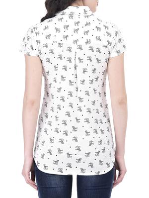 white printed shirt - 14745878 - Standard Image - 3