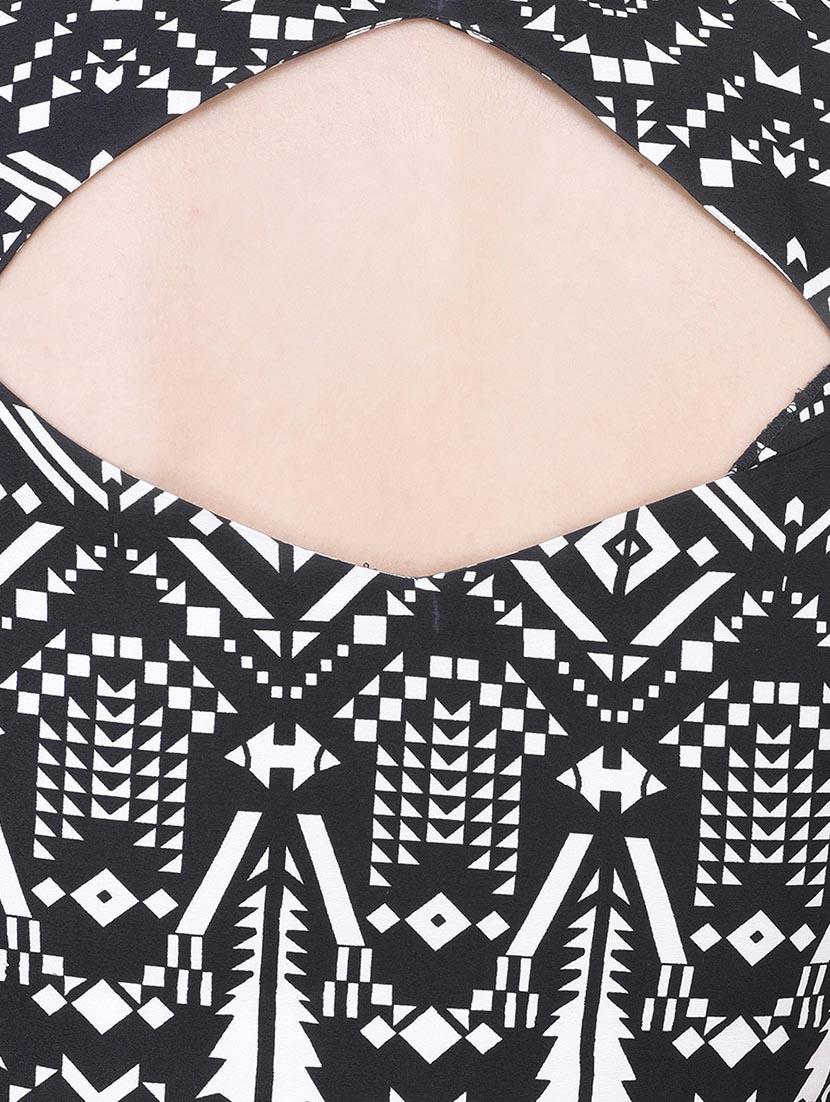 black printed crop top - 14746010 - Zoom Image - 4