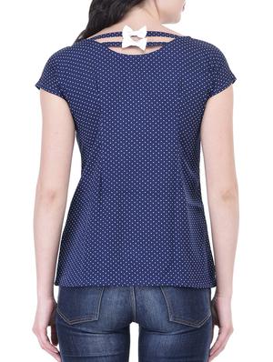 navy blue printed top - 14746013 - Standard Image - 3