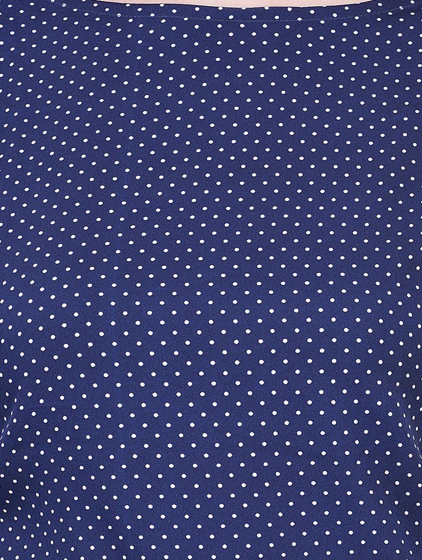navy blue printed top - 14746013 - Zoom Image - 4