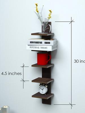 laminated wall shelf rack shape 5 tier - 14746145 - Standard Image - 2