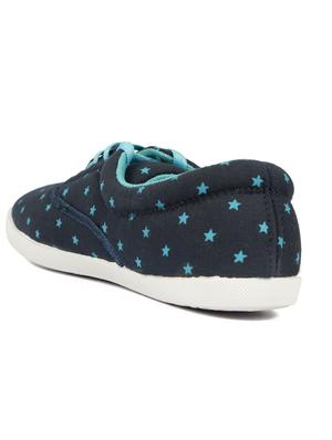 navy canvas laceup casual shoes - 14746704 - Standard Image - 3