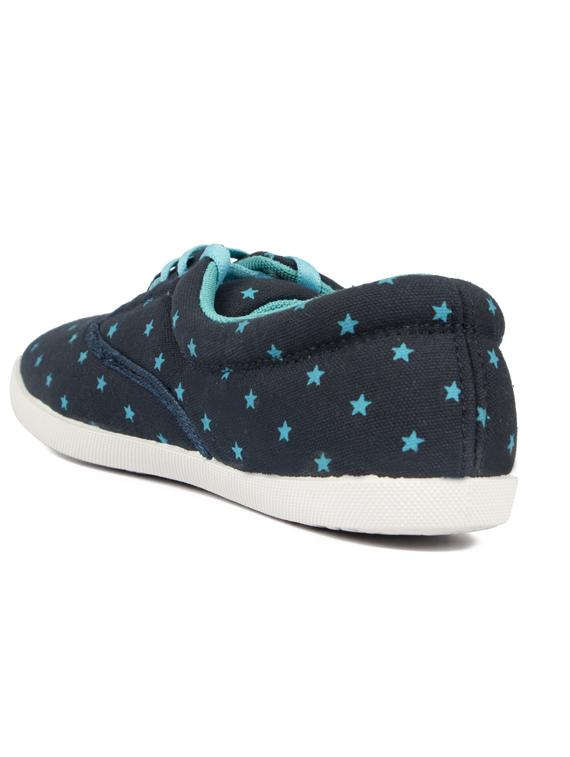 navy canvas laceup casual shoes - 14746704 - Zoom Image - 3