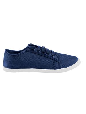 blue canvas laceup sneakers - 14746705 - Standard Image - 2