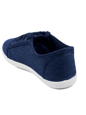 blue canvas laceup sneakers - 14746705 - Standard Image - 3