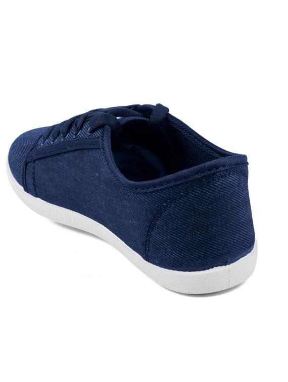 blue canvas laceup sneakers - 14746705 - Zoom Image - 3