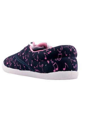 navy canvas laceup casual shoes - 14746707 - Standard Image - 3