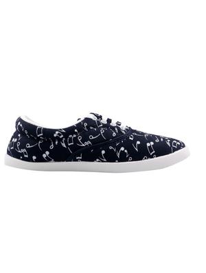 navy canvas laceup casual shoes - 14746708 - Standard Image - 2