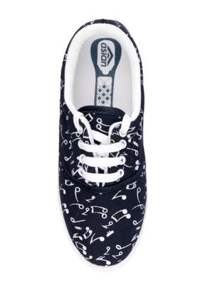 navy canvas laceup casual shoes - 14746708 - Standard Image - 4