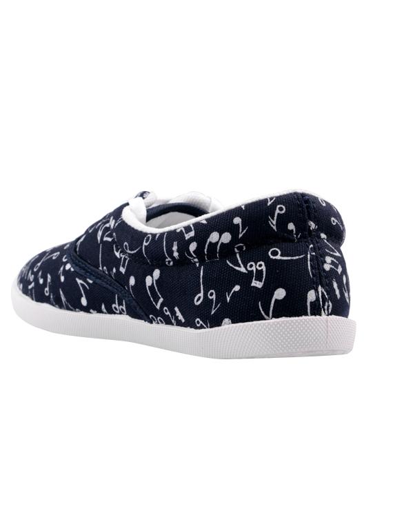 navy canvas laceup casual shoes - 14746708 - Zoom Image - 3