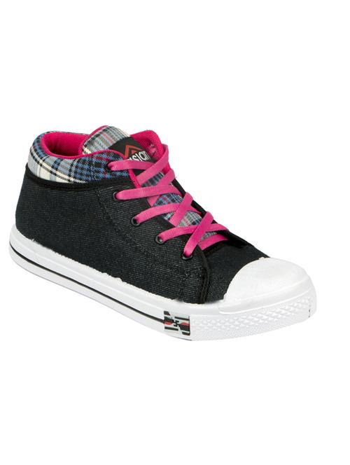 black canvas laceup sneakers - 14746717 - Standard Image - 1