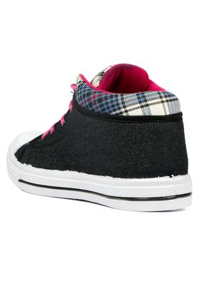 black canvas laceup sneakers - 14746717 - Standard Image - 3