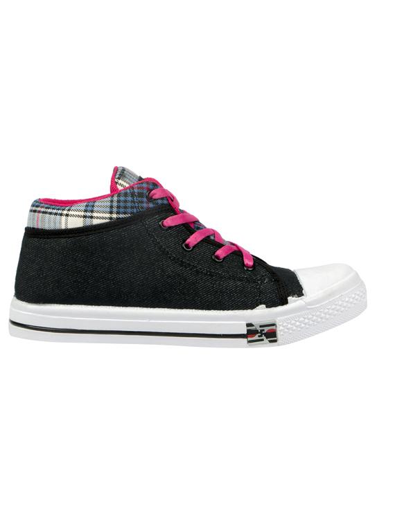 black canvas laceup sneakers - 14746717 - Zoom Image - 2
