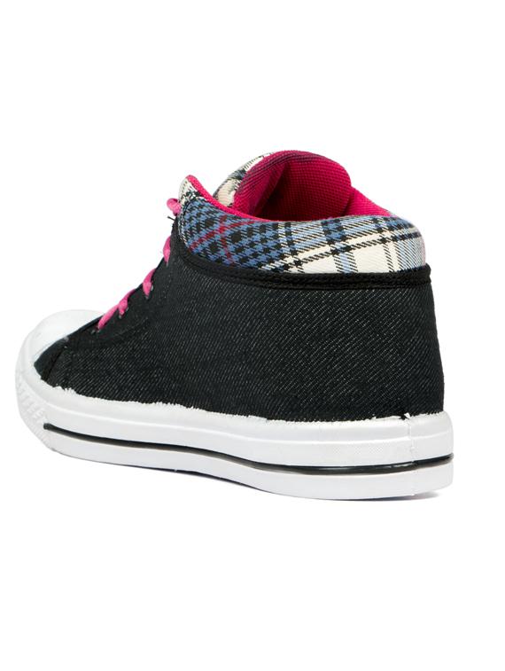 black canvas laceup sneakers - 14746717 - Zoom Image - 3