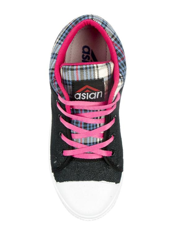 black canvas laceup sneakers - 14746717 - Zoom Image - 4