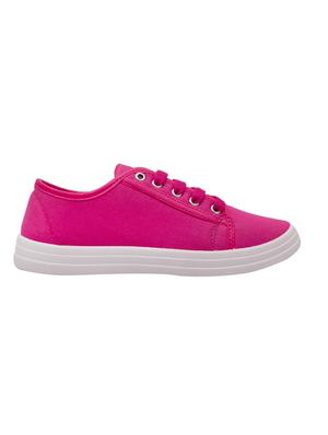 pink canvas laceup sneakers - 14746723 - Standard Image - 2