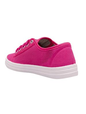 pink canvas laceup sneakers - 14746723 - Standard Image - 3