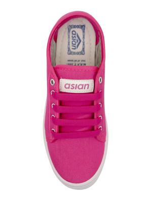 pink canvas laceup sneakers - 14746723 - Standard Image - 4