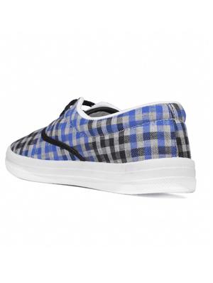 blue canvas laceup sneakers - 14746724 - Standard Image - 3