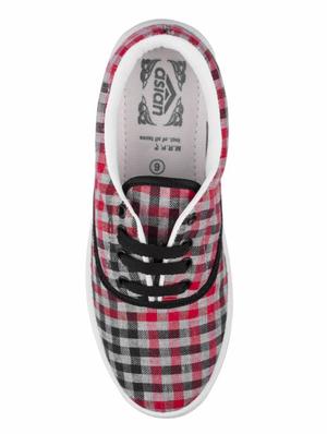 red canvas laceup sneakers - 14746726 - Standard Image - 4