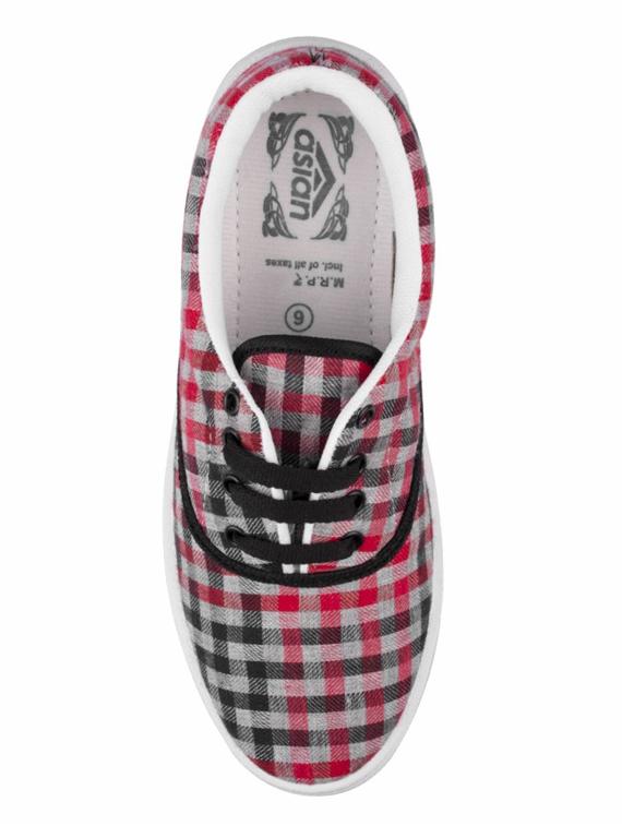 red canvas laceup sneakers - 14746726 - Zoom Image - 4