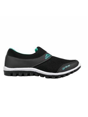 black mesh slip on sports shoes - 14746740 - Standard Image - 2