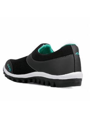 black mesh slip on sports shoes - 14746740 - Standard Image - 3