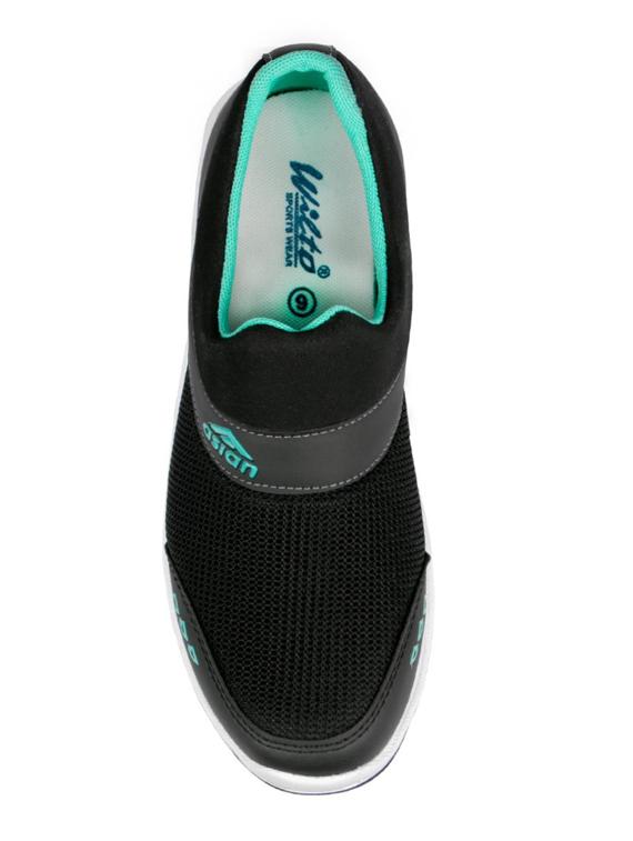 black mesh slip on sports shoes - 14746740 - Zoom Image - 4