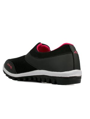 black mesh slip on sports shoes - 14746741 - Standard Image - 3