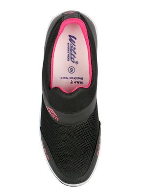 black mesh slip on sports shoes - 14746741 - Standard Image - 4