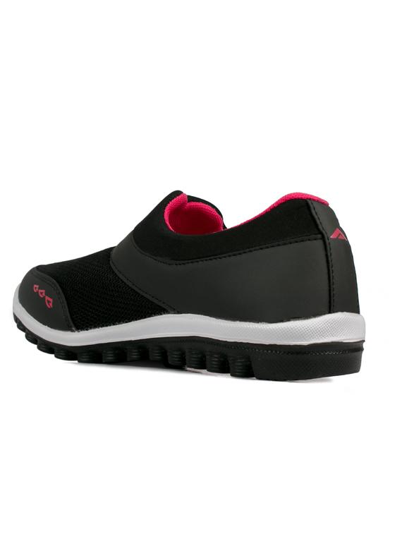 black mesh slip on sports shoes - 14746741 - Zoom Image - 3