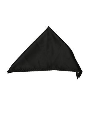 black micro fiber tie with lapelpin and handkerchief - 14750191 - Standard Image - 2
