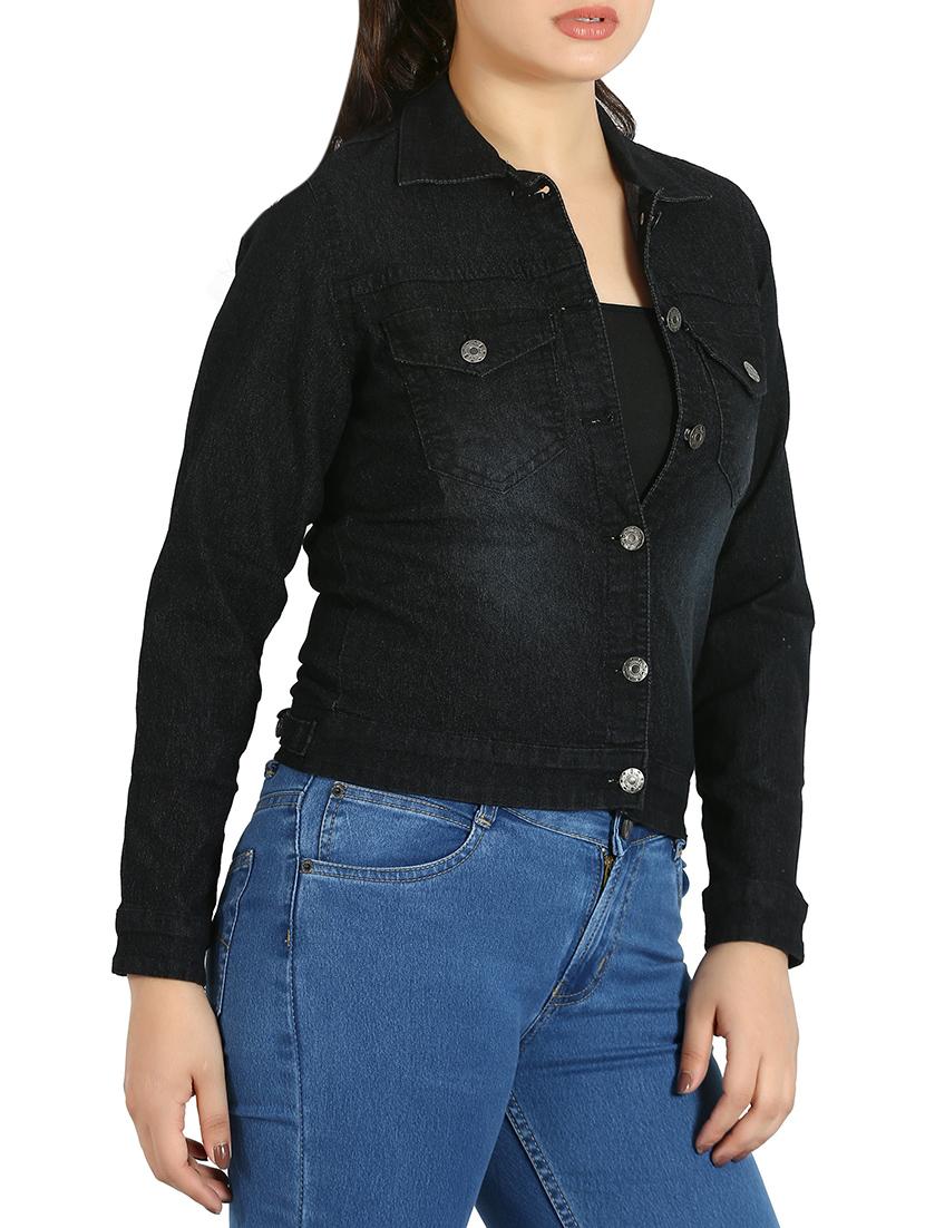 stone washed button up jacket - 14750579 - Zoom Image - 2