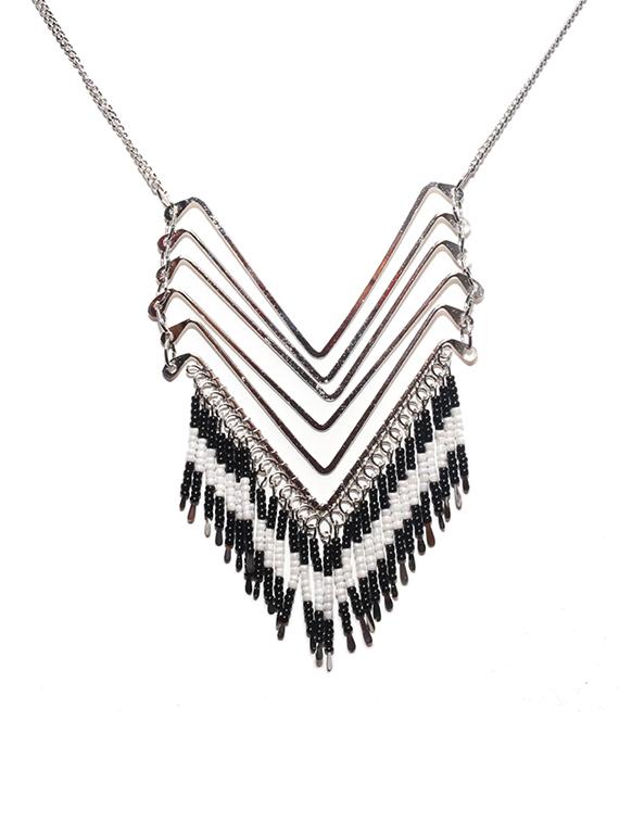 black metal short necklace - 14751137 - Zoom Image - 1