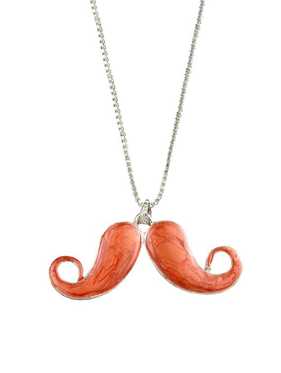 orange metal long necklace - 14752189 - Zoom Image - 1