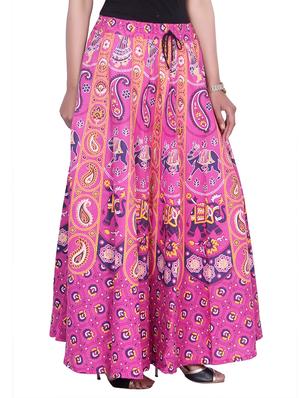 pink cotton flared skirt - 14754791 - Standard Image - 2