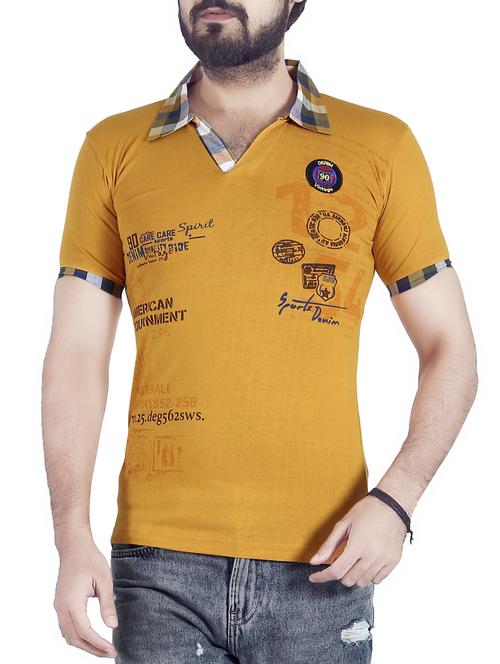 yellow cotton t-shirt - 14755983 - Standard Image - 1