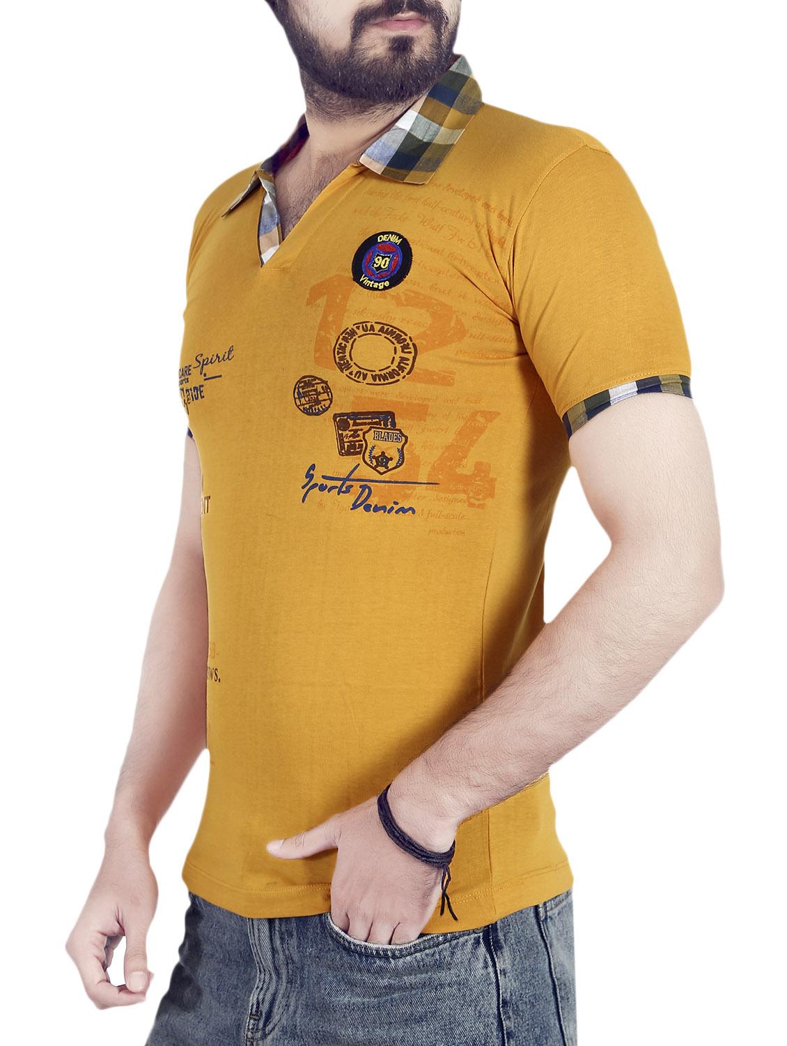 yellow cotton t-shirt - 14755983 - Zoom Image - 2
