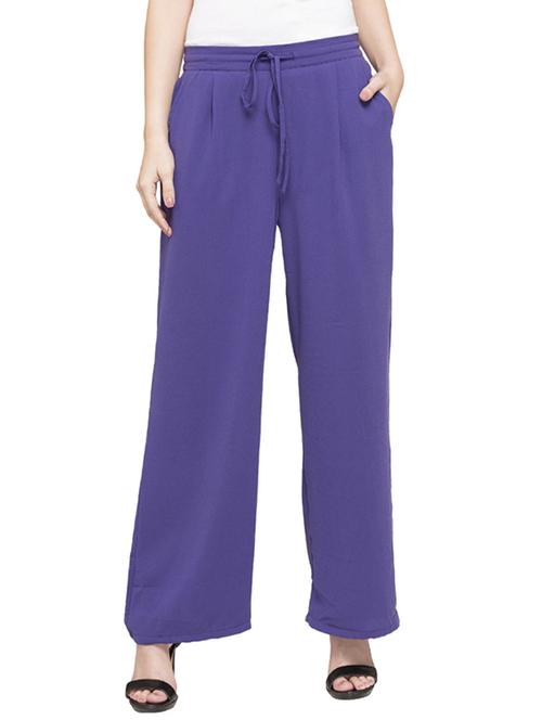blue solid palazzo - 14757995 - Standard Image - 1