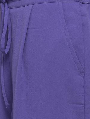 blue solid palazzo - 14757995 - Standard Image - 4