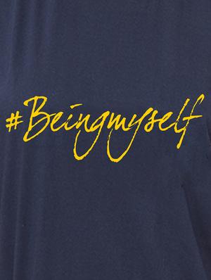 navy blue cotton regular tee - 14759278 - Standard Image - 3
