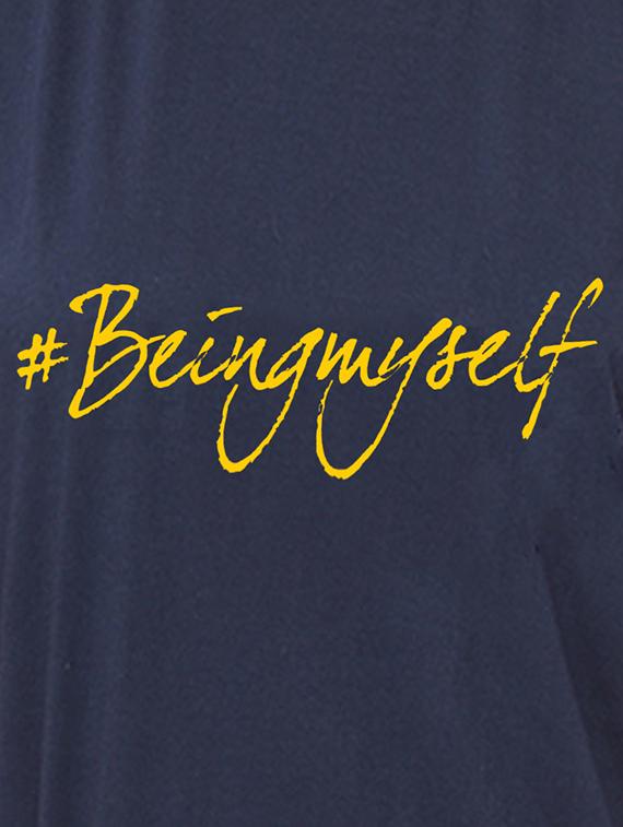 navy blue cotton regular tee - 14759278 - Zoom Image - 3
