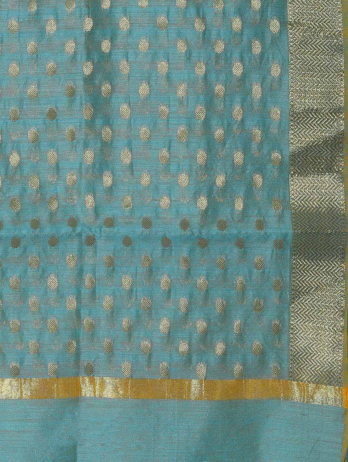 sku blue chanderi dupatta - 14761263 - Zoom Image - 2