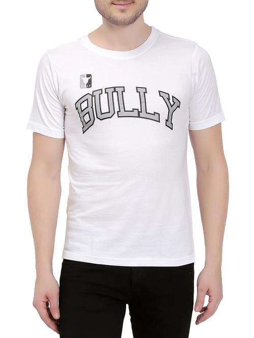 white cotton chest print tshirt - 14762049 - Very Small Image - 1